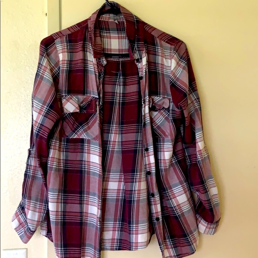 Purple striped flannel